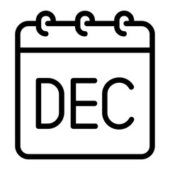 Sticker - december line icon