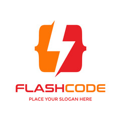 Flash Code Logo Vector
