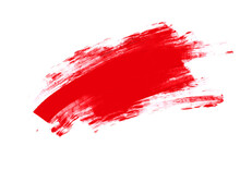 Red Oil Paint Brush Stroke Texture	