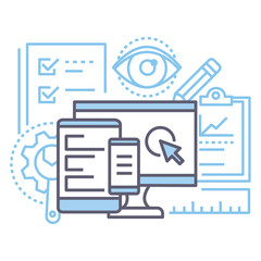 responsive design line icon