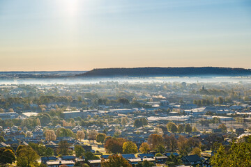 Poster - Skyline view at a city in autumn