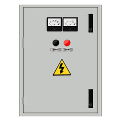 Wall Mural - Electrical box, industrial electrical control panel. vector image