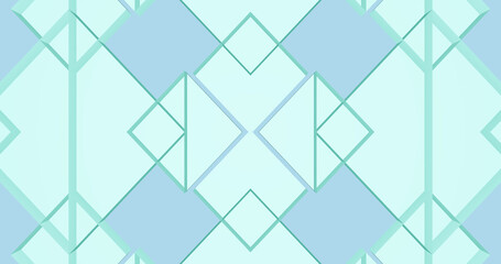 Sticker - Render with blue decorative background made of rectangles