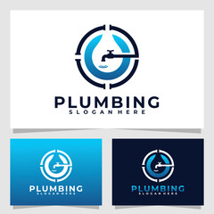 Wall Mural - plumbing logo vector design template