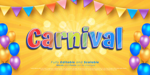 Vector design carnival background with party decoration