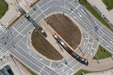 Roundabout Top Down Aerial Perspective