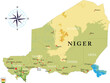 Niger highly detailed physical map