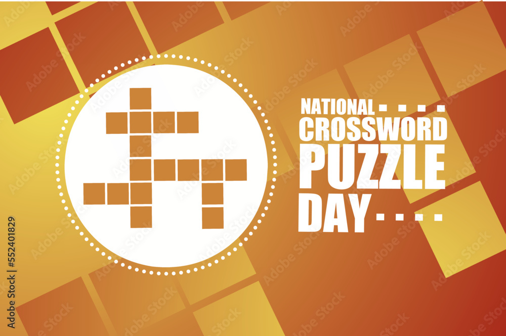 National Crossword puzzle day vector illustration, suitable for web ...