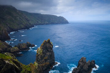 Canvas Print - Cape Ortegal cliffs and atlantic ocean, Galicia, Spain