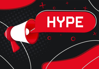 Aufkleber - Hype. Hand Holding Megaphone With Speech Bubble