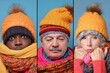 © Viktor Koldunov - man and woman in several hats and scarfs standing with closed eyes.