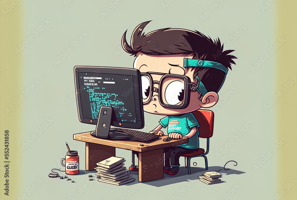 Working on brand new code is a programmer. Generative AI Stock ...