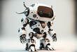 © 2rogan - a charming robot with artificial intelligence and a white background. Generative AI