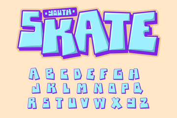 Wall Mural - Alphabet Graffiti Square text vector Letters