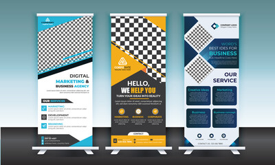 Corporate Roll Up Banner design template