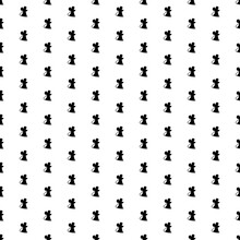 Square Seamless Background Pattern From Black Mouse Symbols. The Pattern Is Evenly Filled. Vector Illustration On White Background