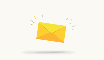 Poster - Vector envelope on white background. Flat illustration. EPS 10.