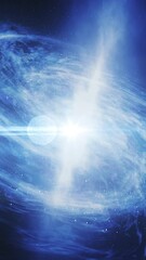 Wall Mural - beautiful spiral galaxy cosmic background. vertical video