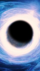 Wall Mural - black hole absorbing and destroy galaxy at its center. vertical video