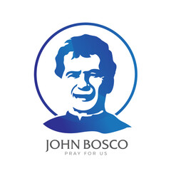 Wall Mural - Saint John Bosco Logo Father John Bosco Don Bosco