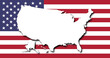 USA map and flag vector. America map. United States of America map and flag. Suitable for icon, logo, banner, background, or any content using America map theme