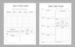 Daily food planner design template 