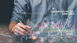 © chaylek - Investors analyzing stock market trading charts,technical price charts and indicators,business and technology stock chart data,stock trading and investment concept,Forex trading analysis