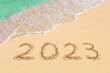 Numbers 2023 on beach