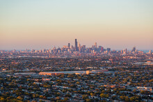 Chicago Skyline Taken From Midway Garfield Ridge Area