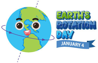 Sticker - Earth Rotation Day Banner Design