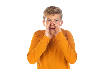 Poster - Teenager in orange t-shirt