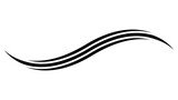 Fototapeta  - Curve line strip swirl wave, shape design, curve line energy