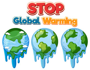 Wall Mural - Stop global warming vector concept