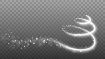 Aufkleber - Glowing Christmas Star with Stardust Trail. Vector illustration