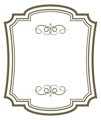 Wall Mural - retro sticker template. blank text decorative frame