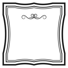 Wall Mural - text frame blank template. ornamental print decoration