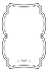 Wall Mural - decorative frame. retro badge template. wedding insignia