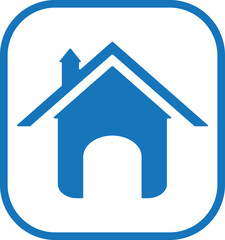 Wall Mural - Website icon, home page symbol blue vector