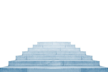 marble blue staircase with stairs in png isolated on transparent background