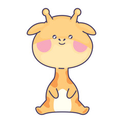 Sticker - cute giraffe animal