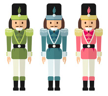 Three Nutcrackers, PNG Transparent Group Of Christmas Toys From The Steadfast Tin Soldier Tale
