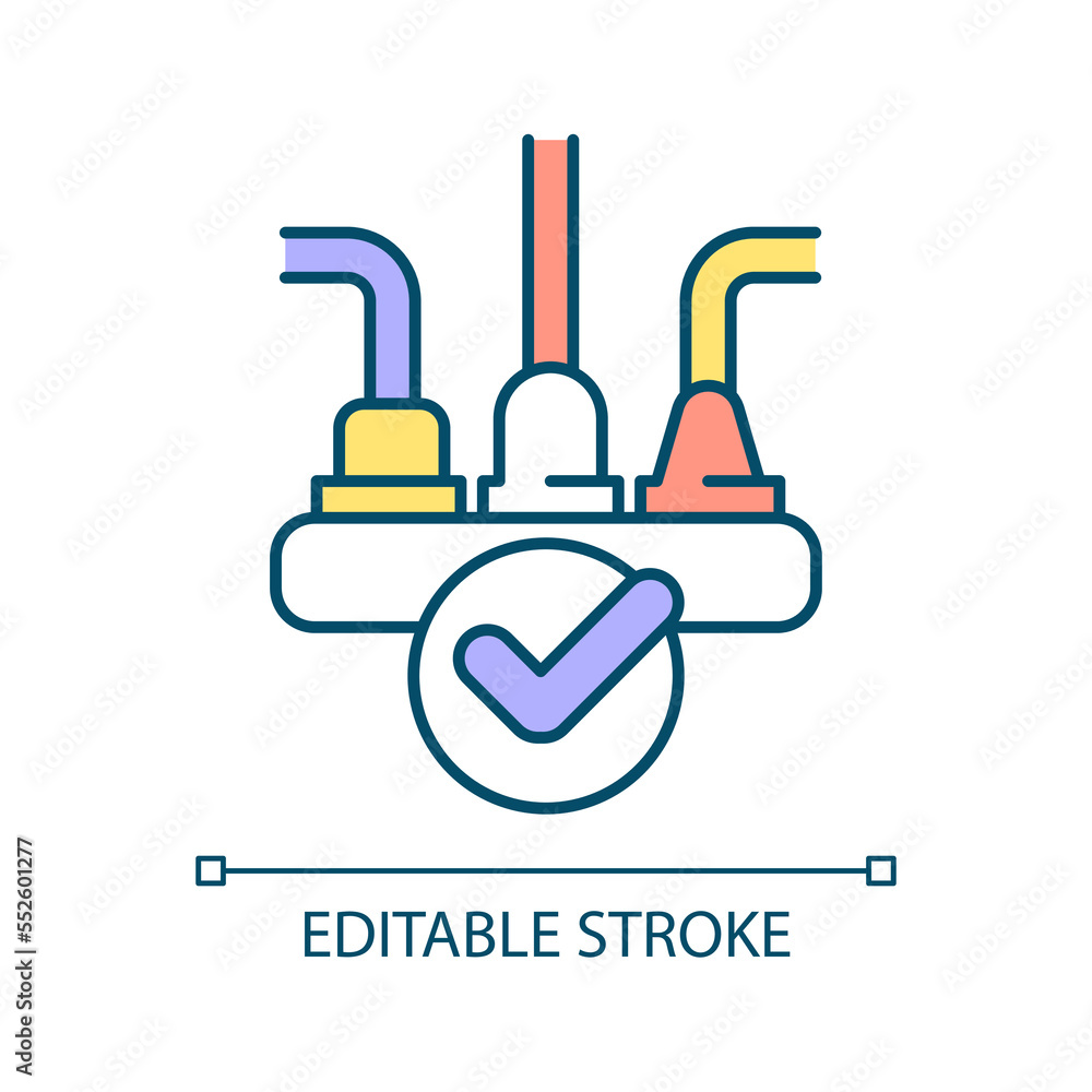 Electrical safety RGB color icon. Work space. Power optimization ...