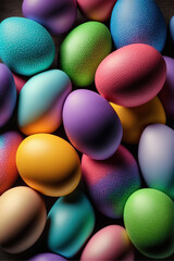 Colorful background of easter eggs collection, easter celebration