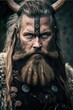 Viking man with beard, Generative AI