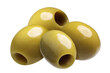Green pitted olives isolated png