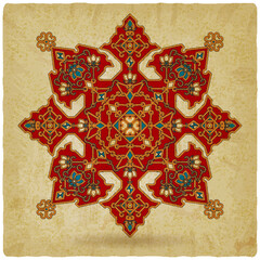 Wall Mural - Decorative vintage red arabesque pattern design element