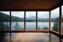 Cabin In The Woods, Large Windows, Forest View And Lake