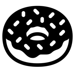 Wall Mural - doughnut solid icon