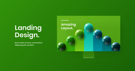 Wall Mural - amazing web project vector design concept. abstract computer display mockup banner illustration.
