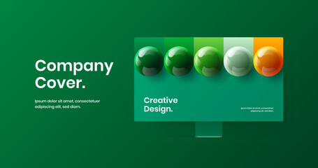 Wall Mural - simple web banner design vector template. colorful monitor mockup site screen concept.